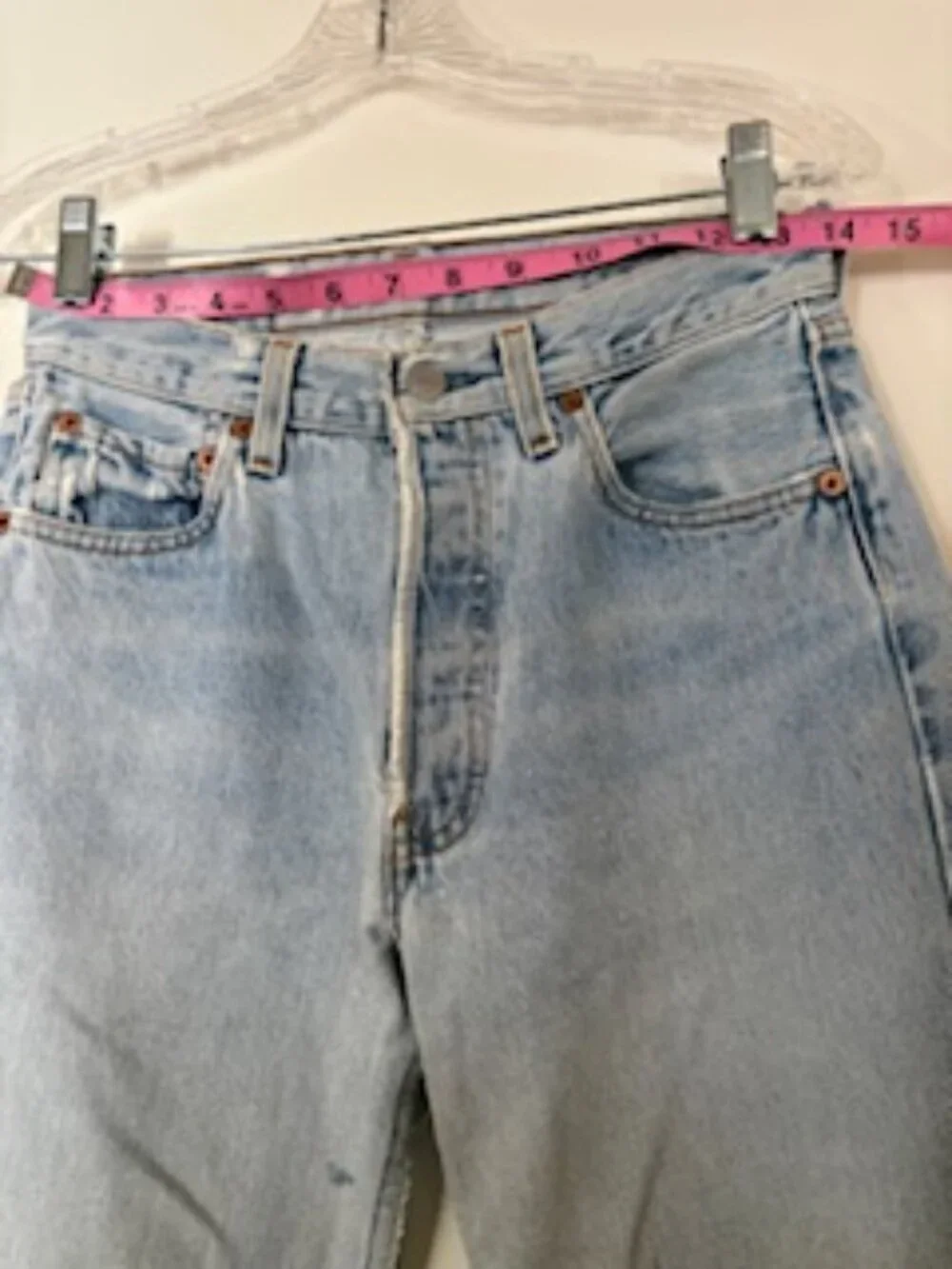 Levi's 501 Vintage-distressed jeans tag sz 28x34  dt June 1980 tag 0680 - Picture 5 of 16